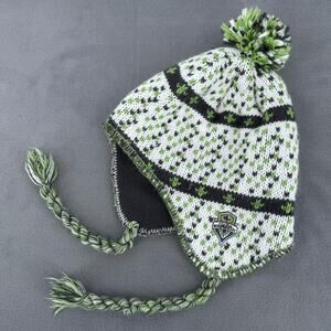 Adidas Seattle Sounders FC Earflap Pom Beanie OSFA Nordic Knit Hat Soccer MLS